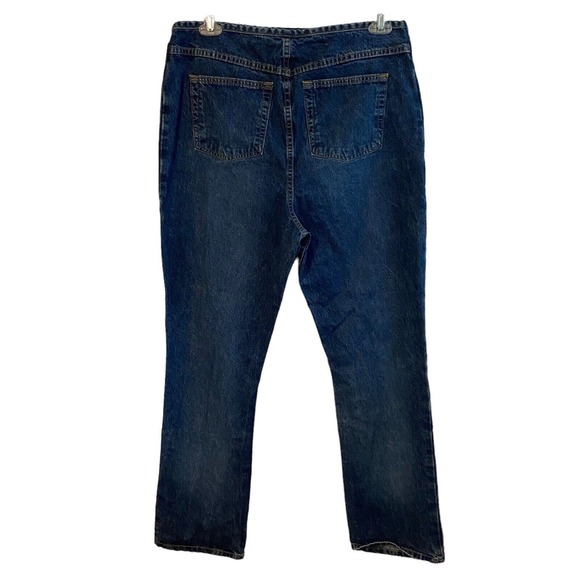 Motherhood Maternity Women Straight Jeans Pockets Med Wash Blue Belly Band Large - Picture 2 of 7